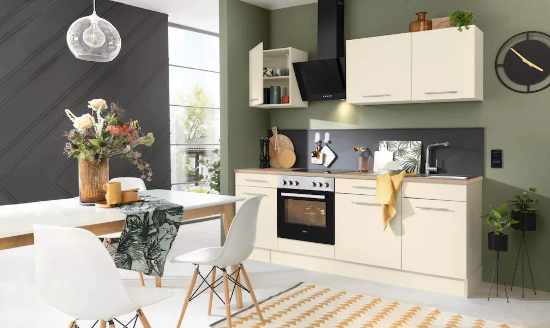 wiho Küchen Küchenzeile »Ela«, Breite 220 cm, Soft-Close-Funktion, höhenver günstig online kaufen