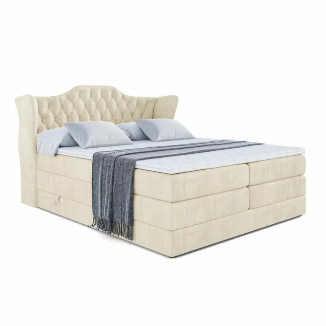 ALTDECOR Boxspringbett VILA KING (Multipocket-Matratze H4 und H3 Matratze B günstig online kaufen