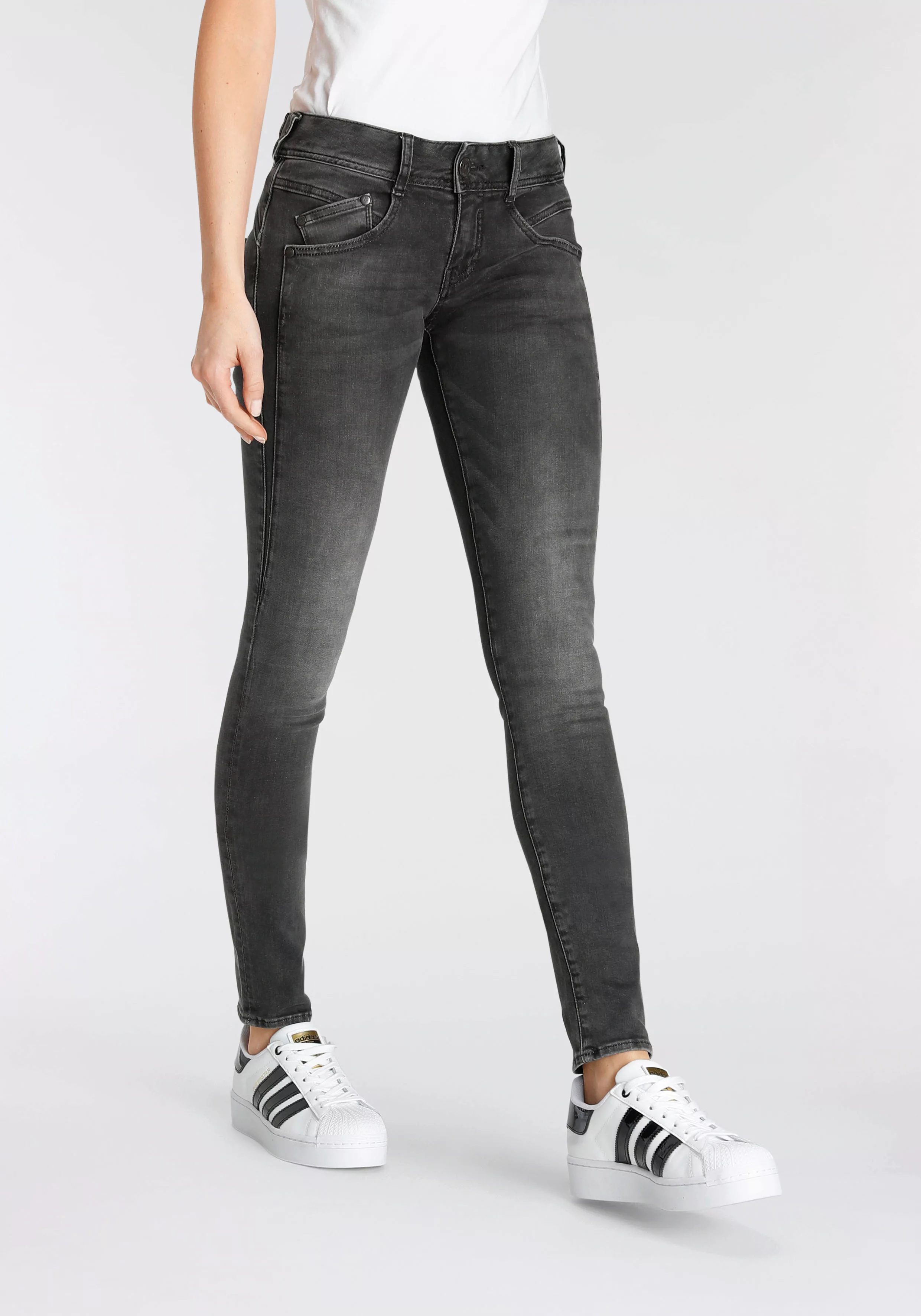 Herrlicher Slim-fit-Jeans GILA mit seitlichen Keileinsätzen für eine streck günstig online kaufen