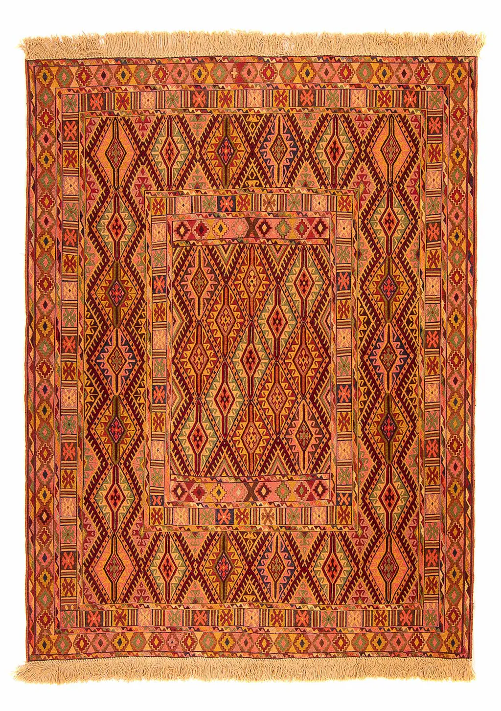 morgenland Wollteppich »Kelim - Oriental - 174 x 138 cm - mehrfarbig«, rech günstig online kaufen