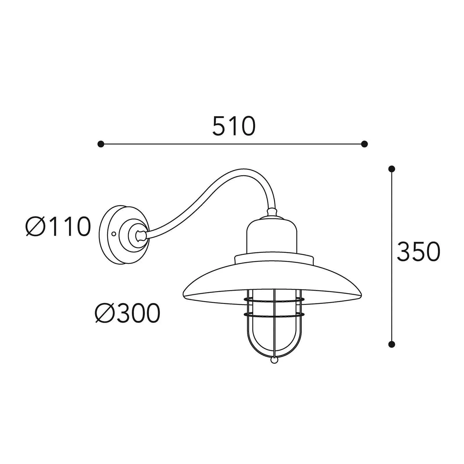 Wandlampe Patio Cage 3300 messing antik/klar günstig online kaufen