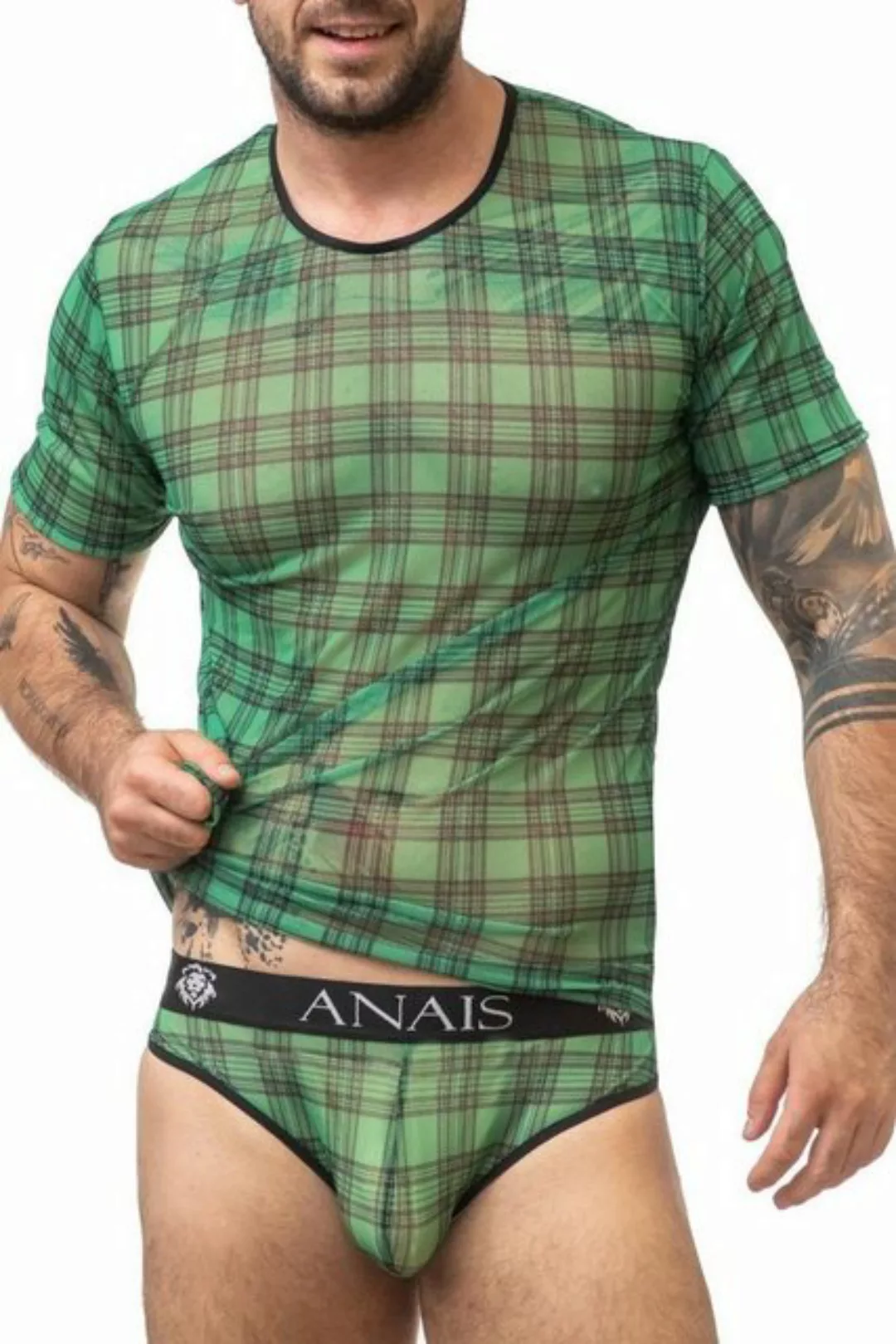 Anais for Men T-Shirt in grün/schwarz - 2XL günstig online kaufen