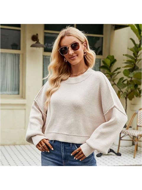 KIKI Strickpullover Pullover damen sale pullover damen winter pullover Weiß günstig online kaufen