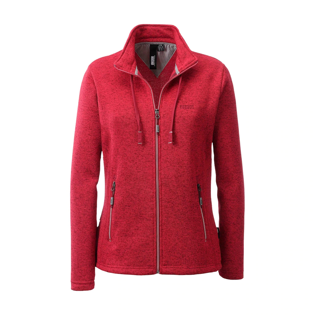 DEPROC Active Strickfleecejacke "LUVIENNE WOMEN", Kontrastreissverschluss günstig online kaufen