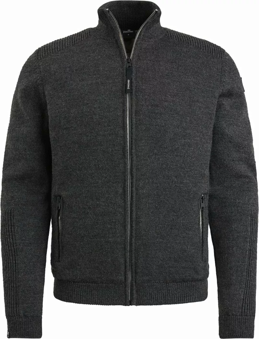 Vanguard Strickjacke Wool Blend Anthrazit - Größe L günstig online kaufen