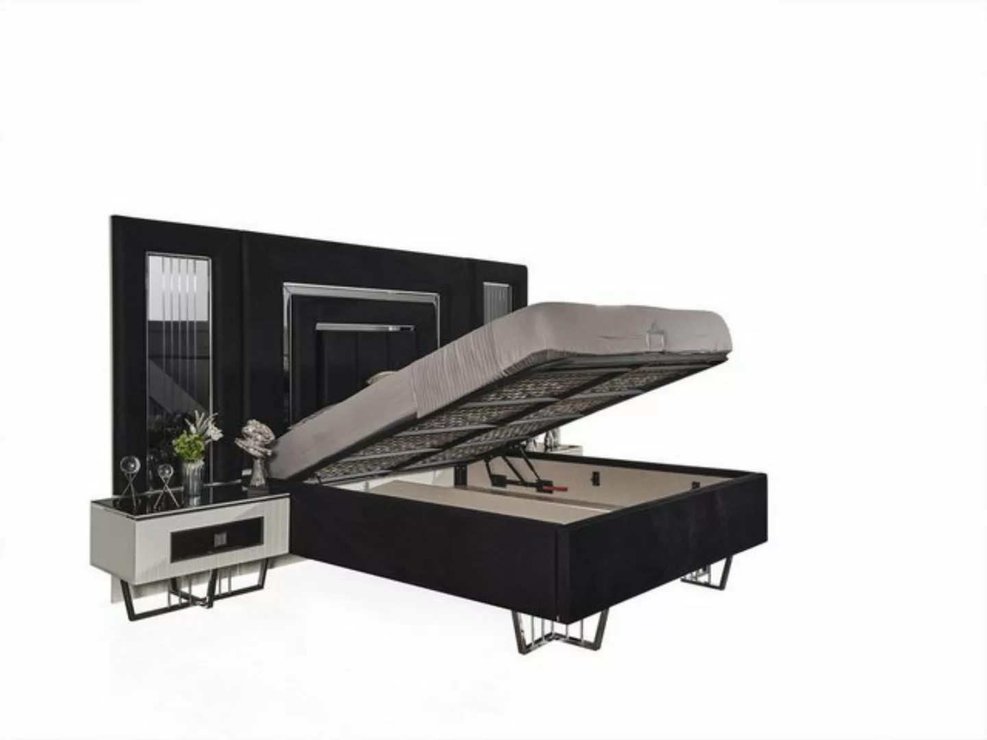JVmoebel Bett Schlafzimmer Schrank Möbel Metall Luxus Betten Elegant Bett M günstig online kaufen
