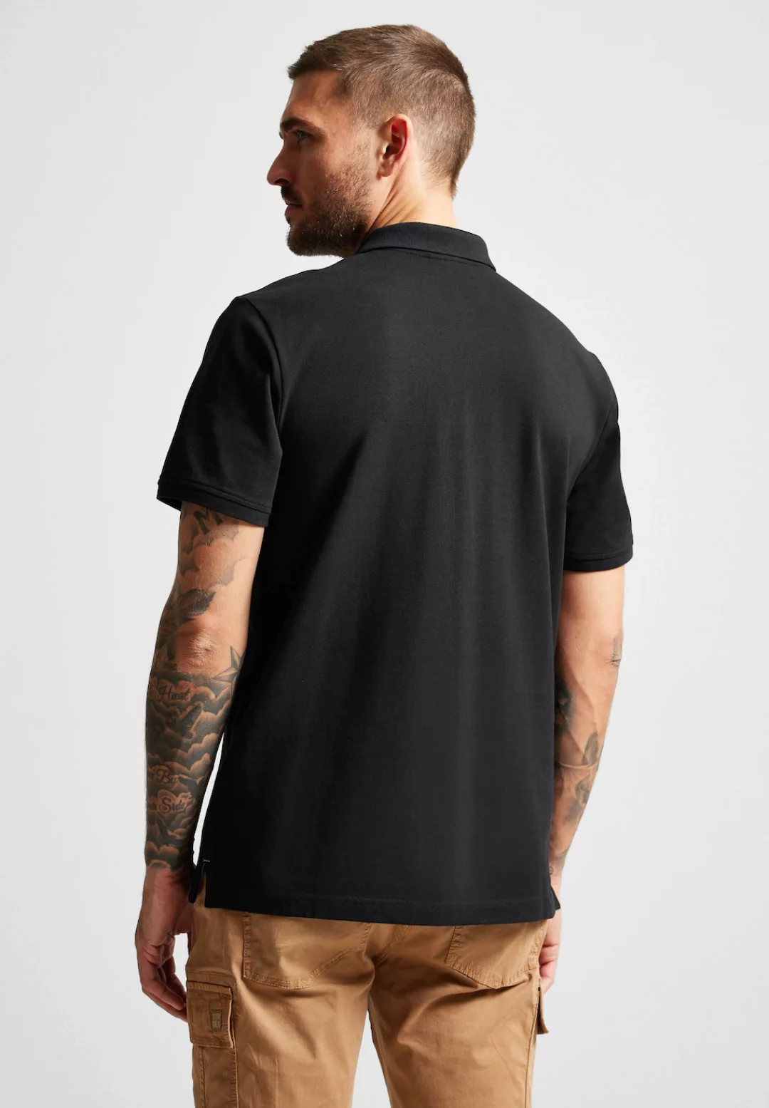 STREET ONE MEN Poloshirt, in Unifarbe günstig online kaufen