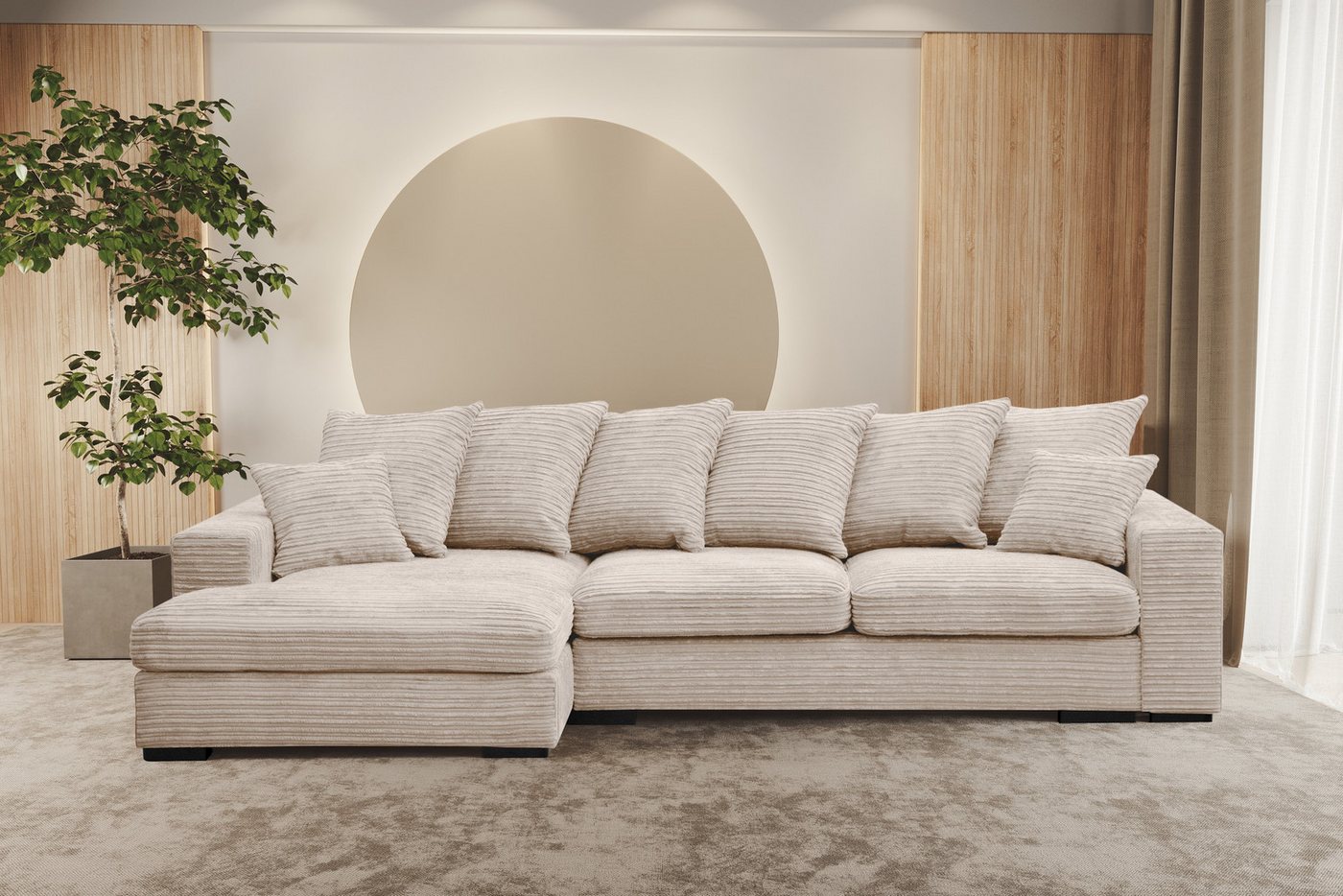 Kaiser Möbel Ottomane Ecksofa Sofa L-form, Couch L-form Gabon stoff Zoom Ot günstig online kaufen