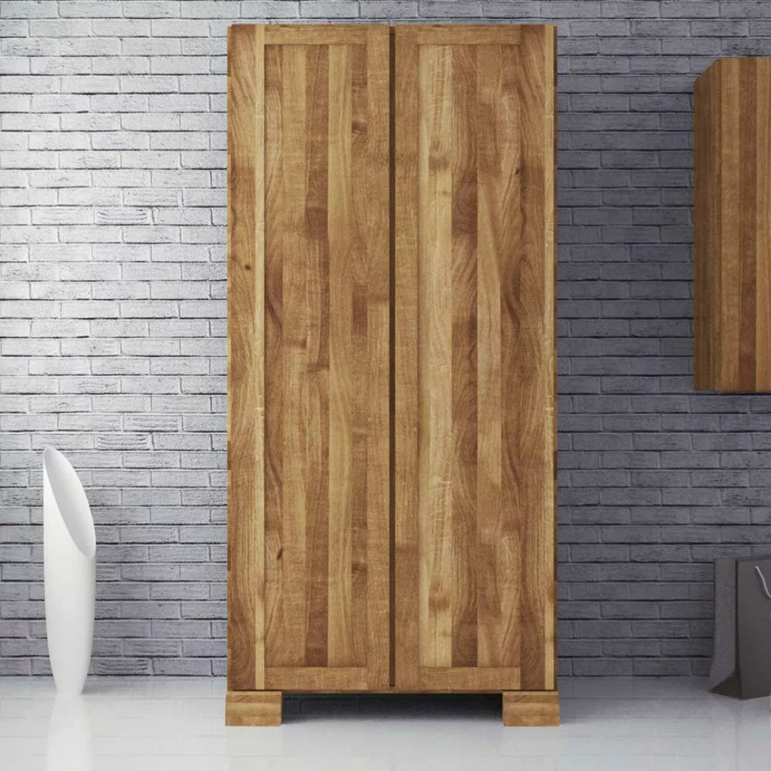 Holzschrank aus Wildeiche Massivholz 90 cm breit günstig online kaufen