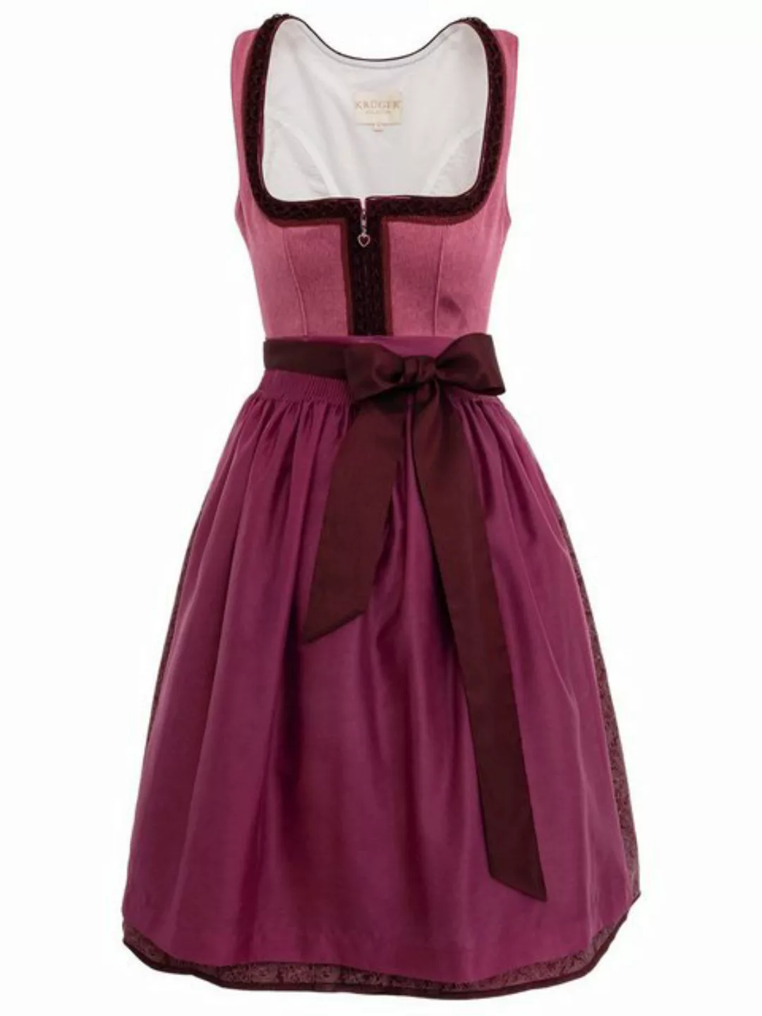 KRÜGER MADL & BUAM Trachtenkleid Midi Dirndl 2tlg. 70cm 114166 pink günstig online kaufen