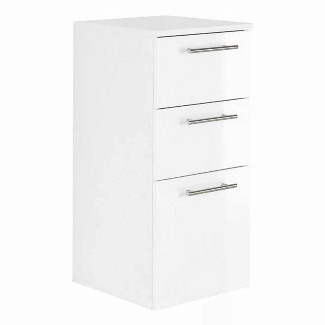 Lomadox Midischrank LAGOS-02 Hochglanz weiß, B x H x T ca. 35,2 x 75 x 36,8 günstig online kaufen