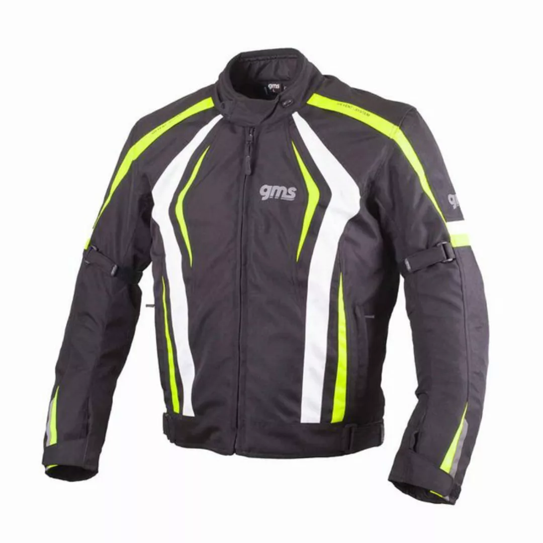 gms Motorradjacke GMS Jacke Pace - schwarz-weiss-fluogelb L günstig online kaufen