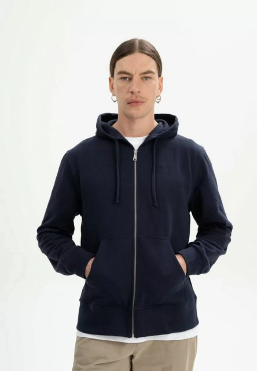 MELA Hoodie Hoodiejacke mit Reißverschluss DEVADAS Aufgesetzte Fronttaschen günstig online kaufen