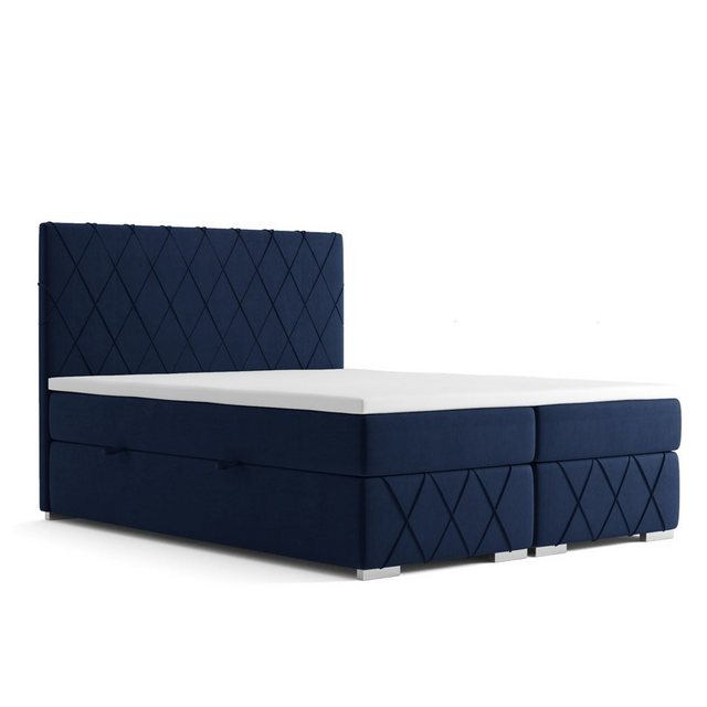 JVmoebel Bett Bett Boxspring Doppel Matratze Topper Betten Funktion Kasten günstig online kaufen