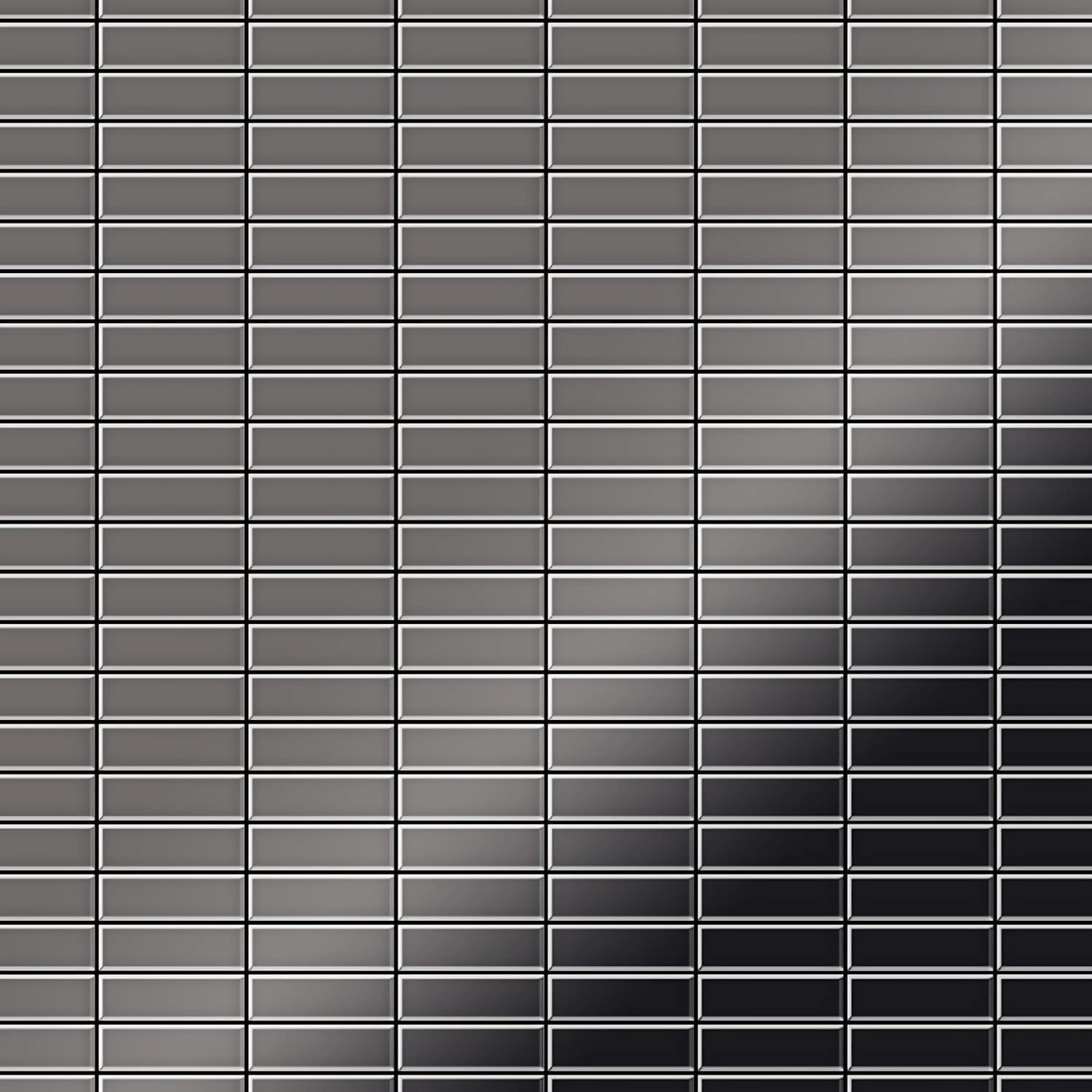 ALLOY Mosaik Fliese Massiv Metall Titan Hochglanz Dunkelgrau 1,6mm Cabin-ti günstig online kaufen