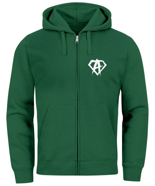 Neverless Sweatjacke Zip Hoodie Herren Sweatjacke mit Kapuze Alpha Logo Pri günstig online kaufen