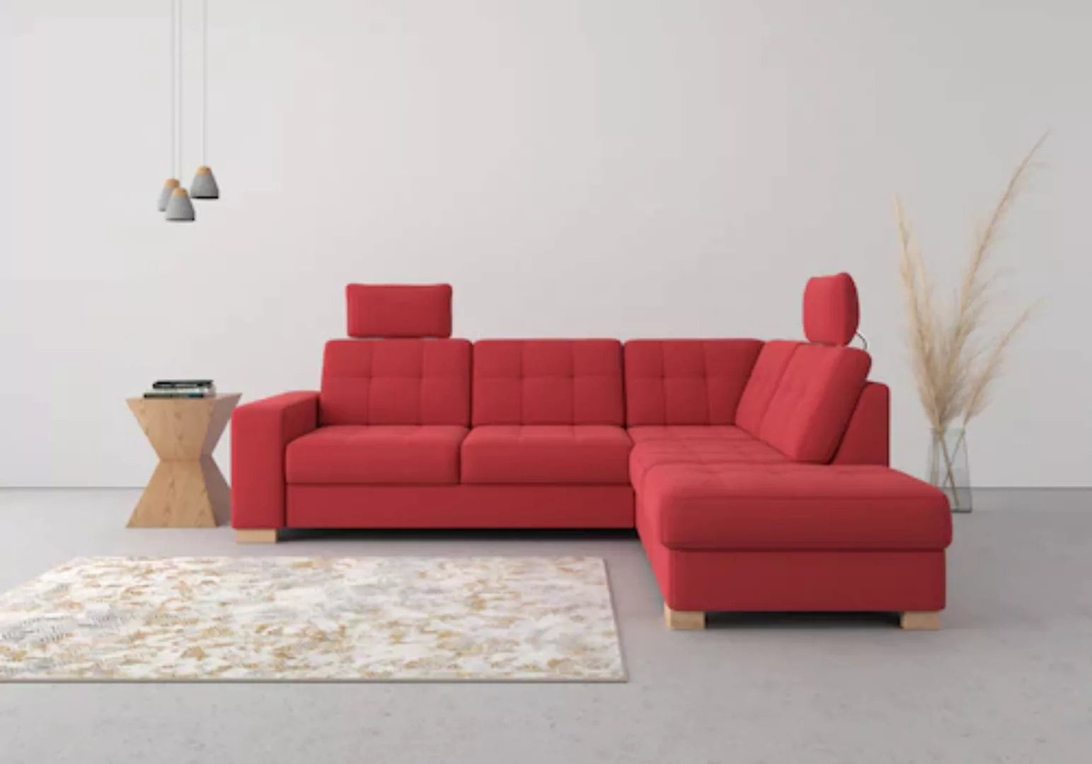 sit&more Ecksofa »Quincy L-Form«, wahlweise mit Bettfunktion und Bettkasten günstig online kaufen