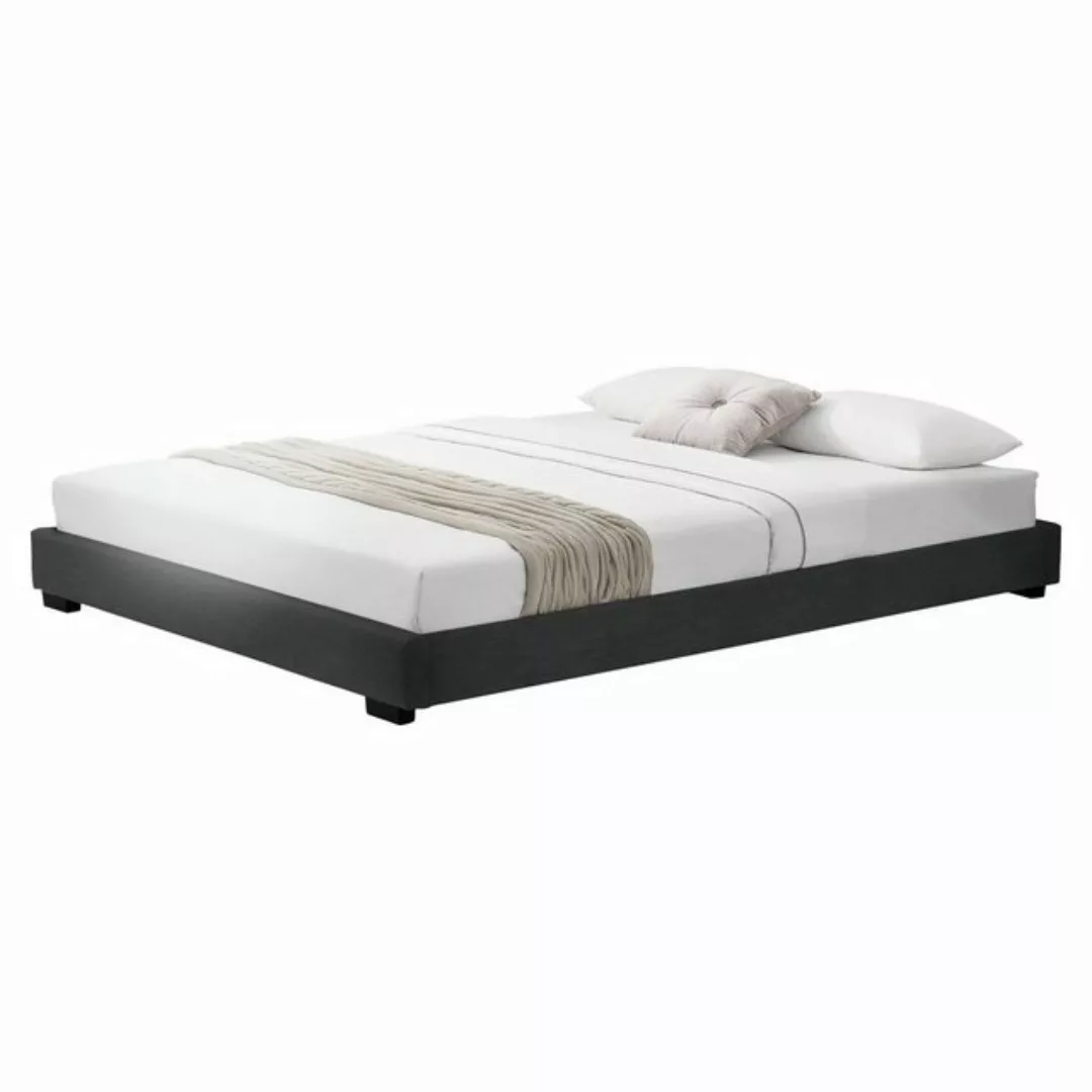 Corium Polsterbett, »Masari« Modernes Bett 140x200cm mit Lattenrost schwarz günstig online kaufen