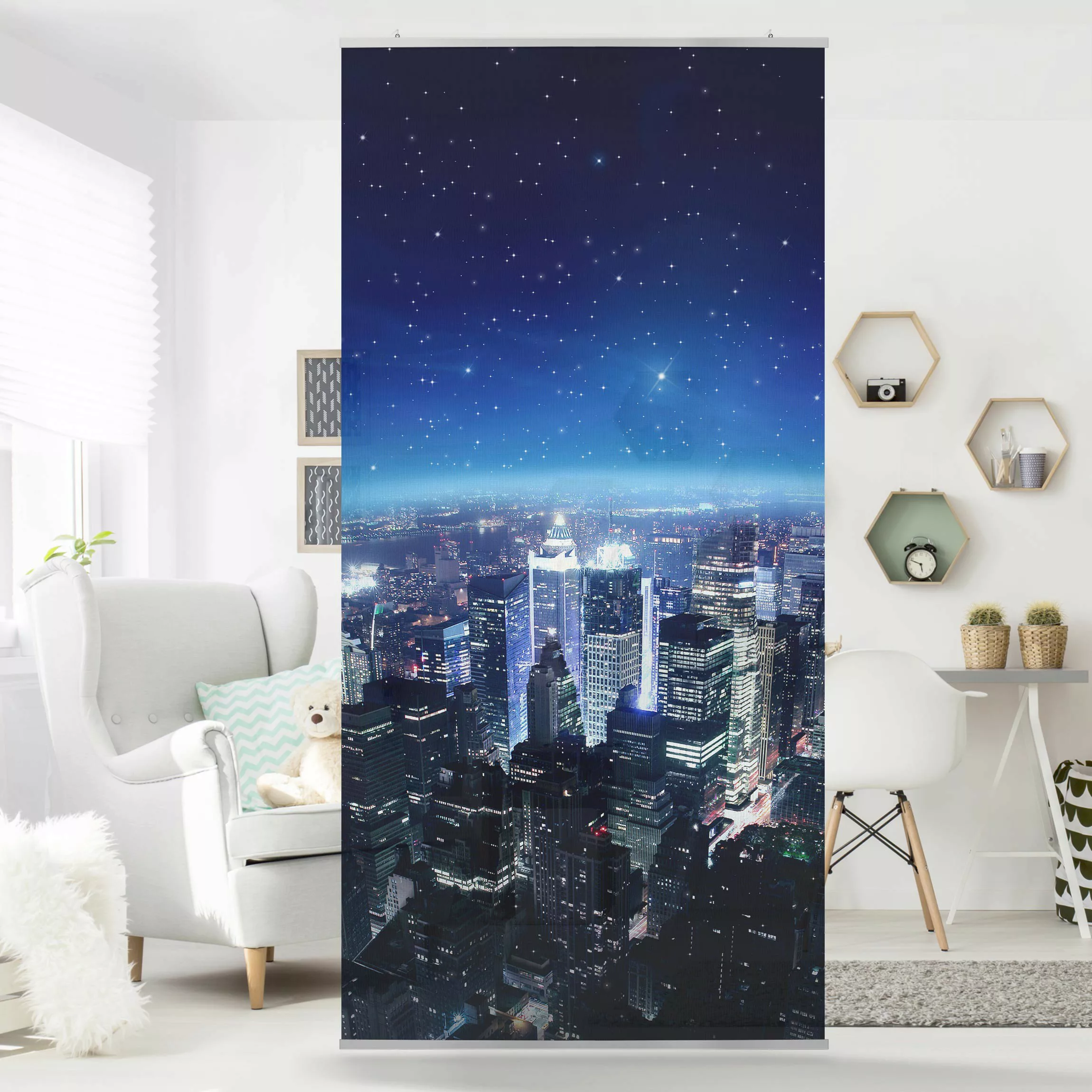 Raumteiler Architektur & Skyline Illuminated New York günstig online kaufen