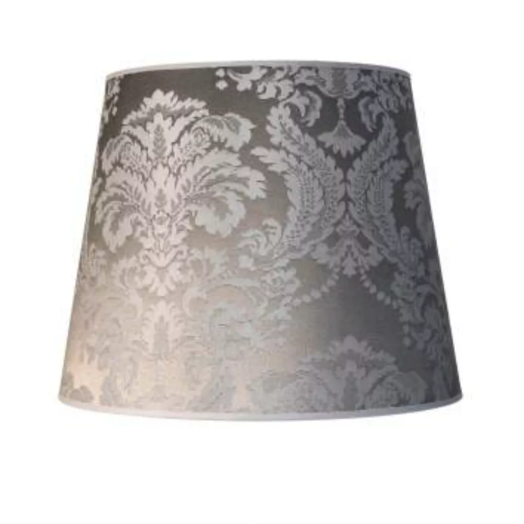 Silberner Lampenschirm Stehlampe Stoff E27 WILLOW günstig online kaufen