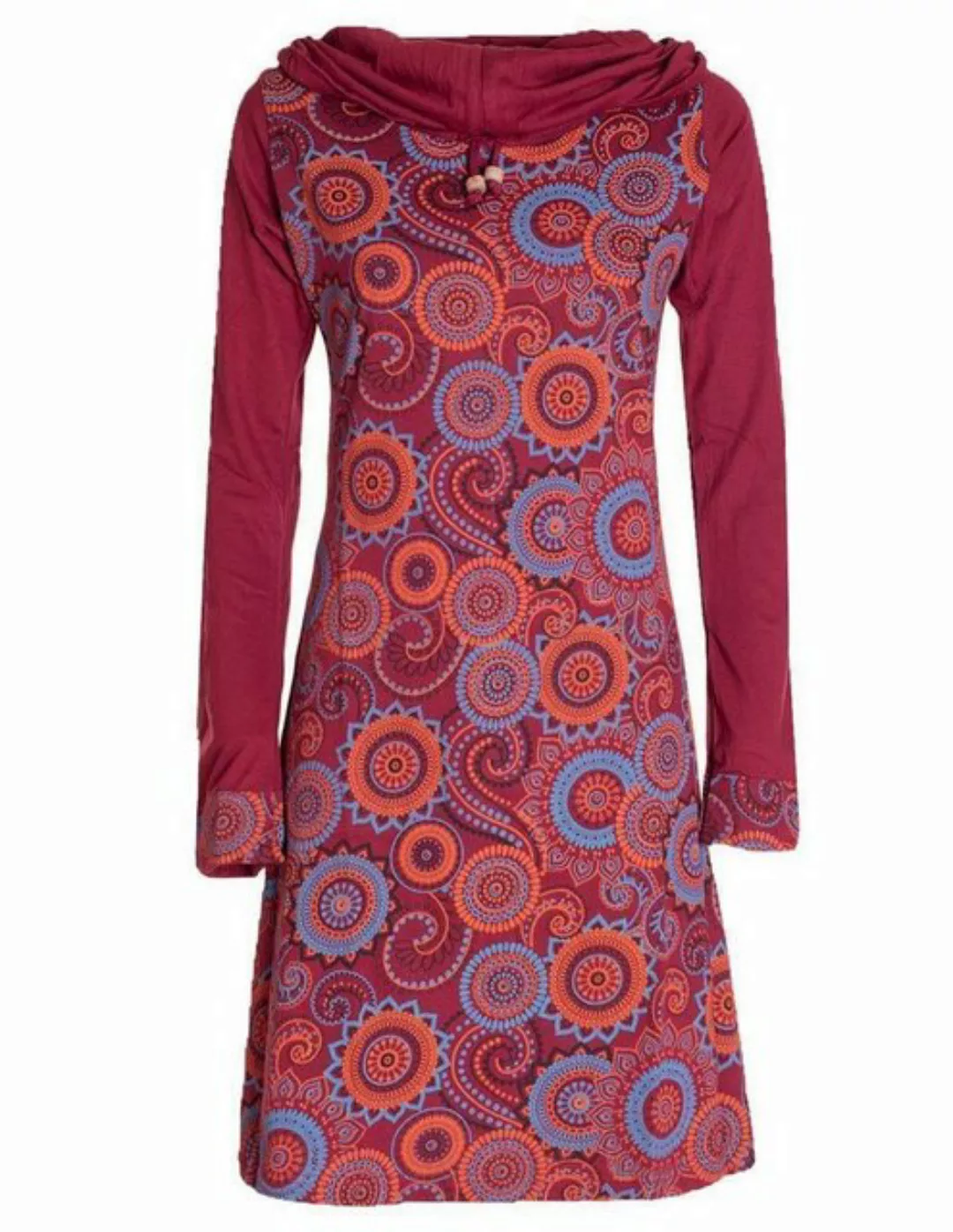 Vishes Jerseykleid Langarm Kleid Schal-Kleid Winterkleider Baumwollkleid Hi günstig online kaufen