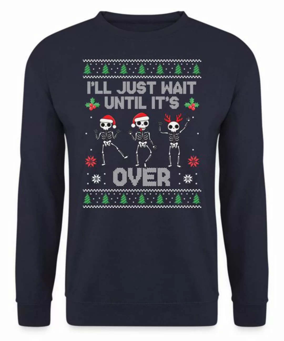 Quattro Formatee Sweatshirt Skelett Ugly Christmas - Weihnachten X-mas Weih günstig online kaufen