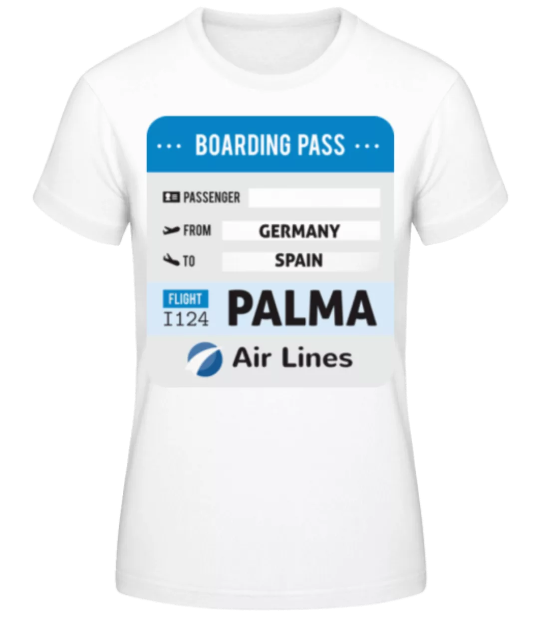 Boarding Pass Palma · Frauen Basic T-Shirt günstig online kaufen