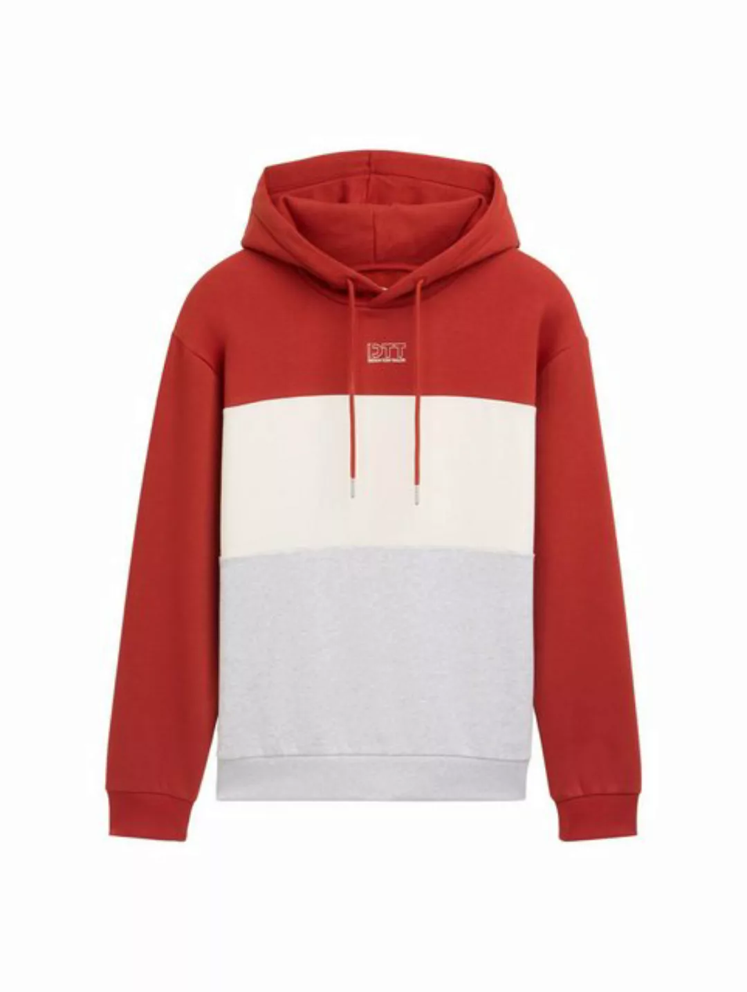 TOM TAILOR Denim Sweatshirt Colorblock Hoodie mit Print günstig online kaufen