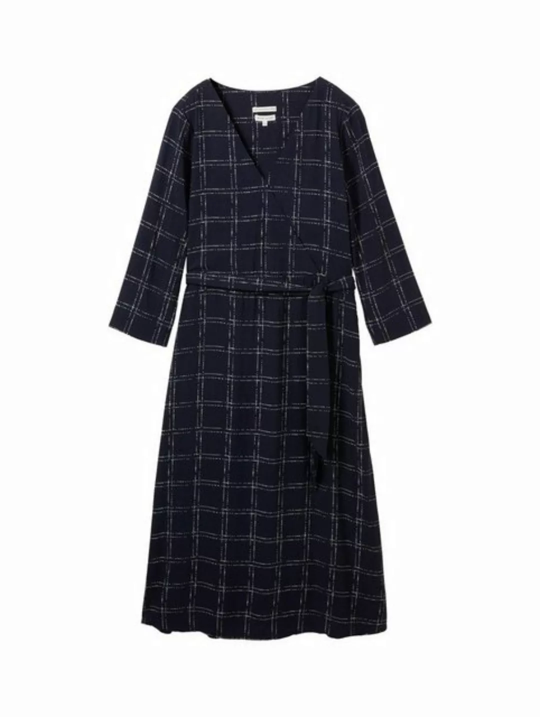 TOM TAILOR Sommerkleid printed check dress, delicate navy check design günstig online kaufen