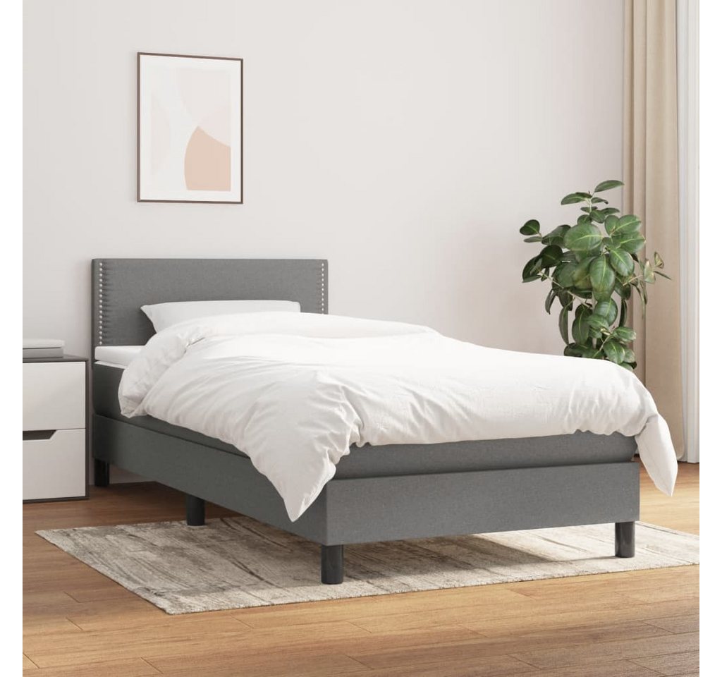 vidaXL Boxspringbett mit Matratze Schwarz 100x200 cm Stoff1372984 günstig online kaufen