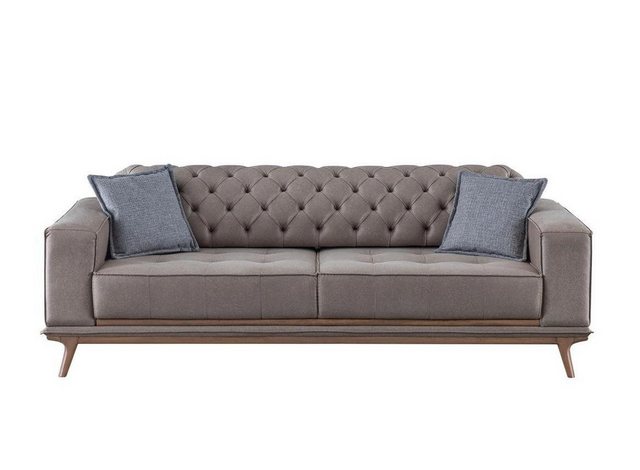 Xlmoebel 4-Sitzer Vier-Sitzer-Sofa mit grauem Textilbezug und modernem Desi günstig online kaufen