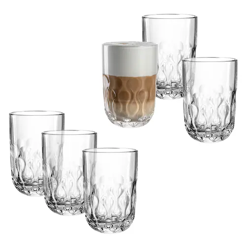 LEONARDO Latte-Macchiato-Glas »GOCCE, 380 ml, 6er-Set«, (Set, 6 tlg.), 2. V günstig online kaufen