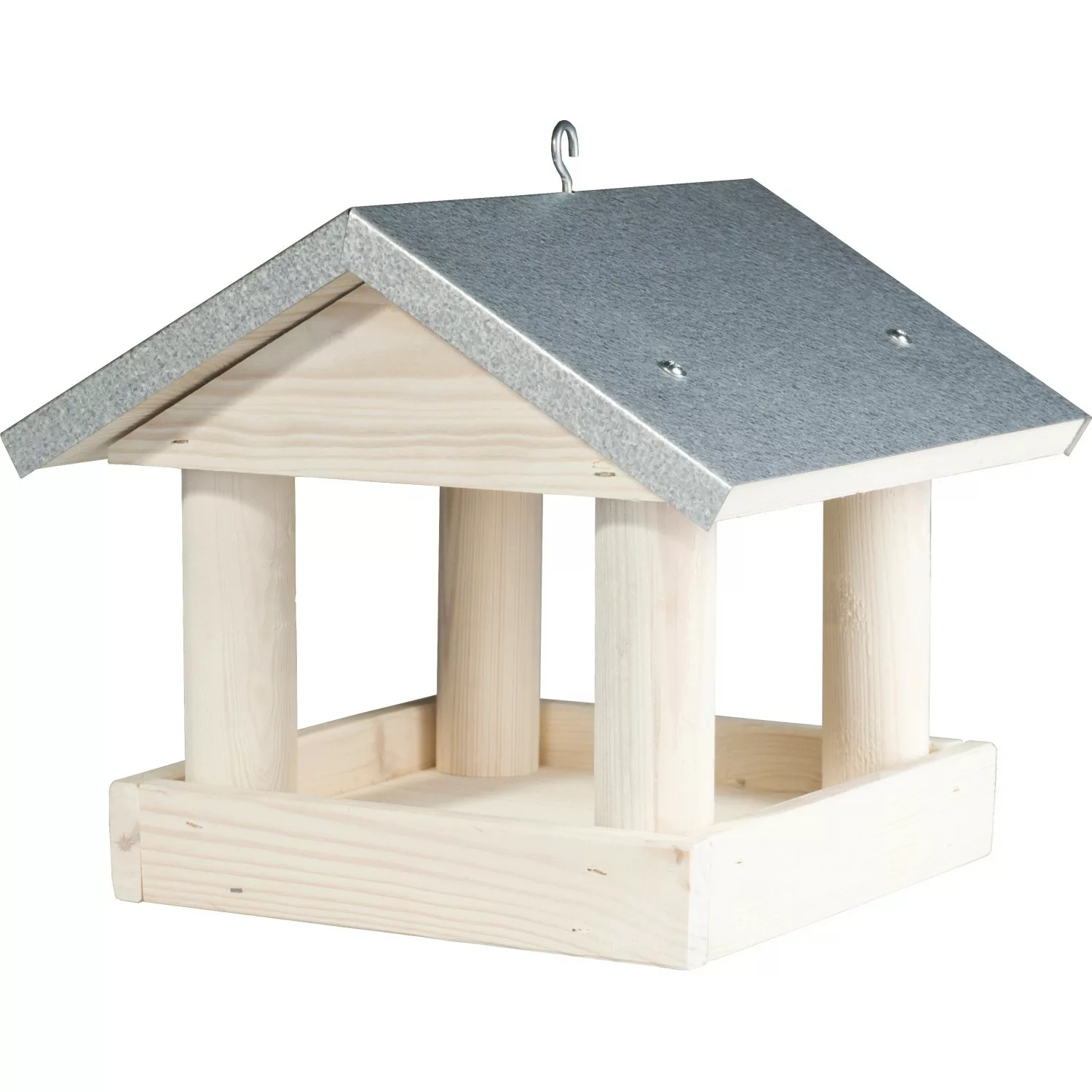 Vogelhaus Kiefernholz 24 cm  x 26 cm x 26 cm Weiß günstig online kaufen