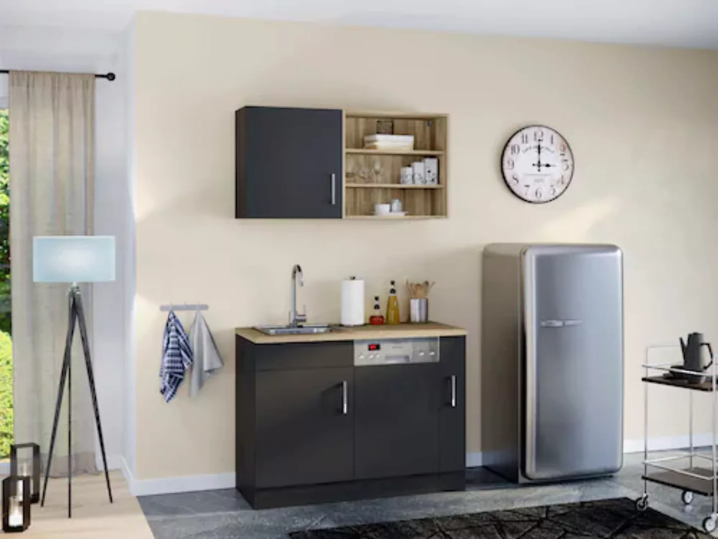 KOCHSTATION Pantryküche »KS-Mali«, Breite 110 cm, mit E-Geräten günstig online kaufen