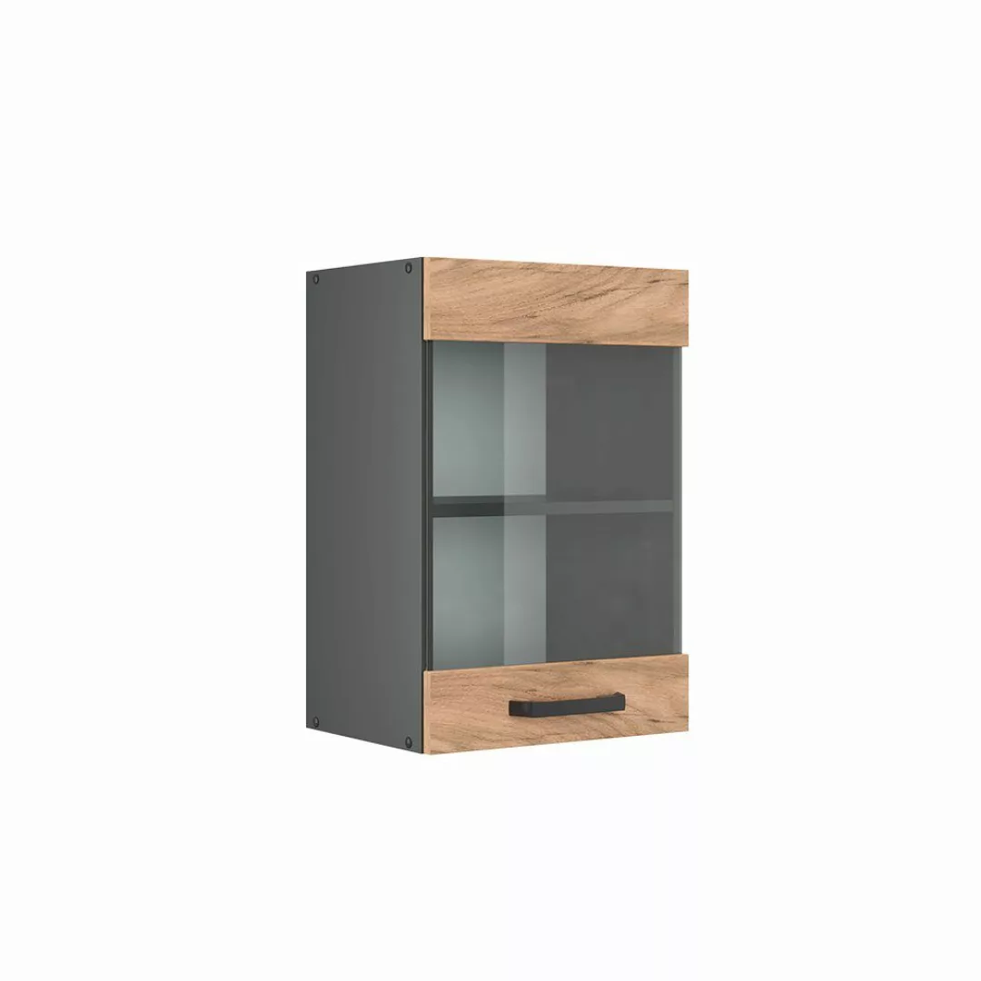 Vicco Glashängeschrank R-Line, Goldkraft Eiche/Anthrazit, 40 günstig online kaufen