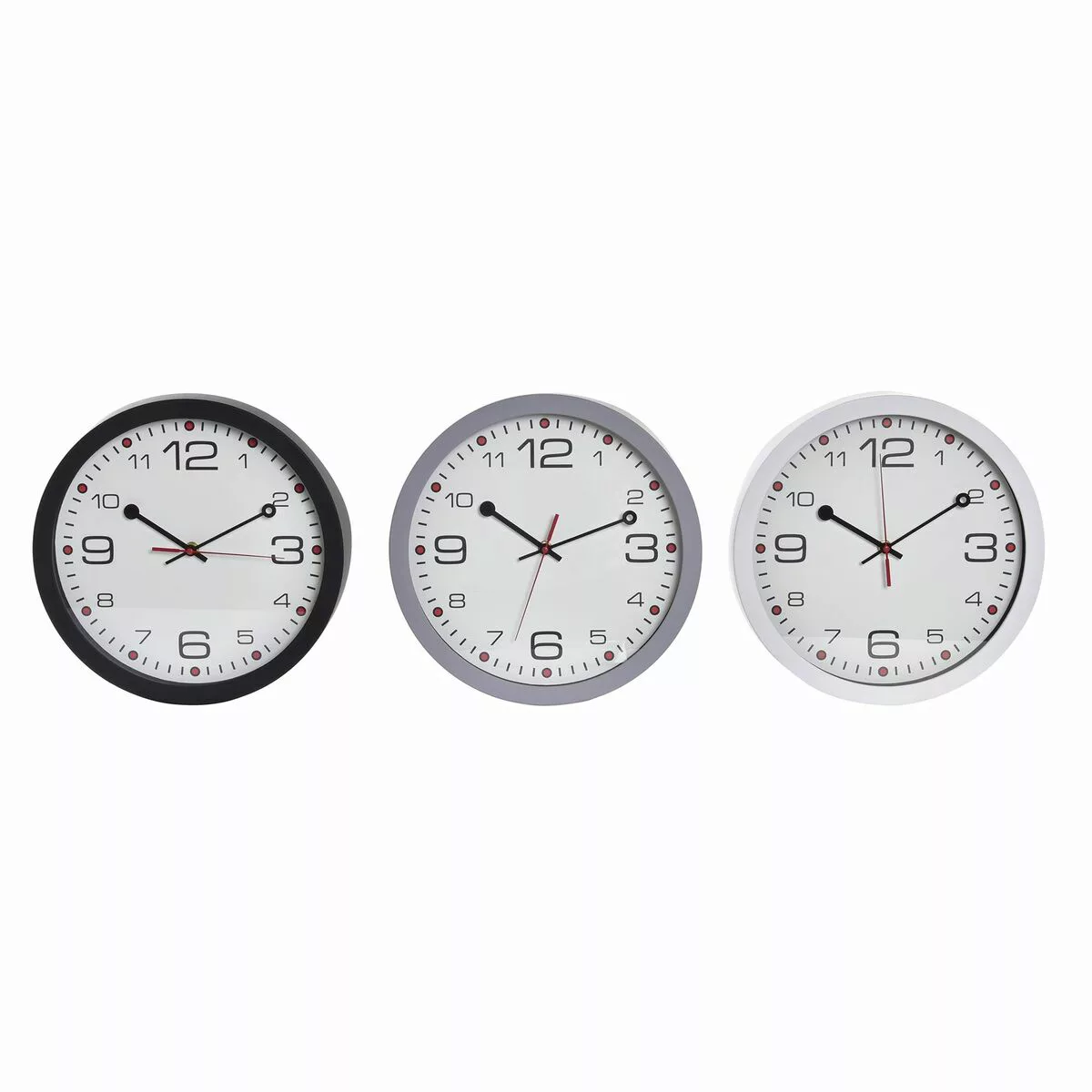 Wanduhr Dkd Home Decor Kristall Schwarz Grau Weiß Pvc (30 X 4,3 X 30 Cm) günstig online kaufen