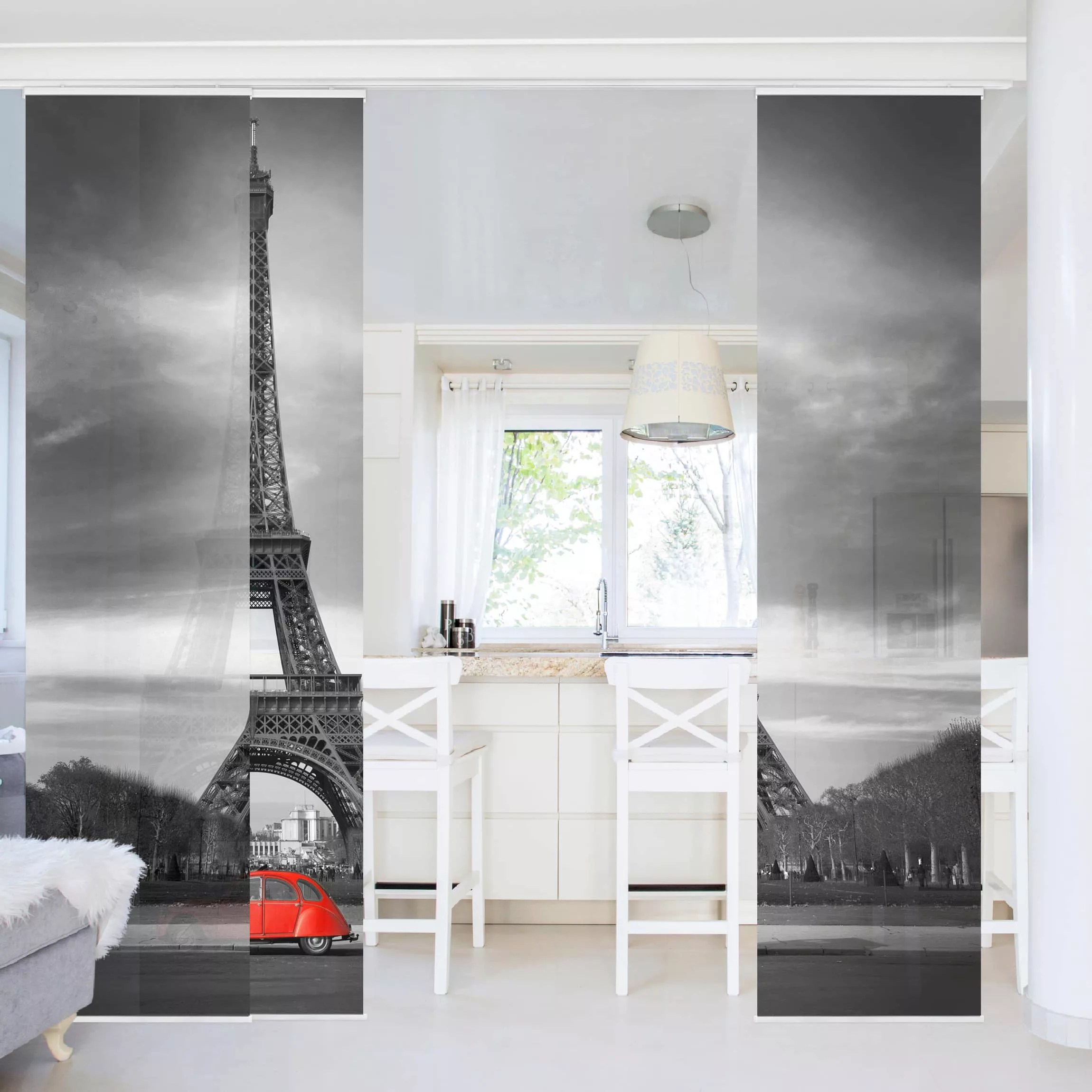 Schiebegardinen Set Architektur & Skyline Spot on Paris günstig online kaufen