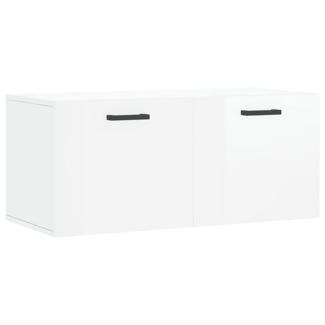 vidaXL Wandschrank Hochglanz-Weiß 80x36,5x35 cm Holzwerkstoff Modell 2 günstig online kaufen