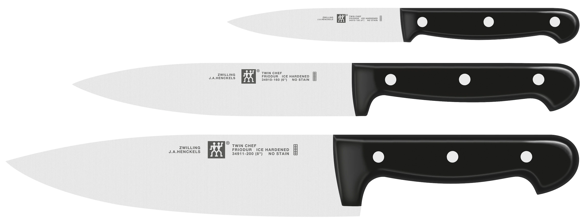Zwilling Messer-Set »TWIN Chef 2«, (Set, 3 tlg., 1 Spickrmesser (10 cm), 1 günstig online kaufen