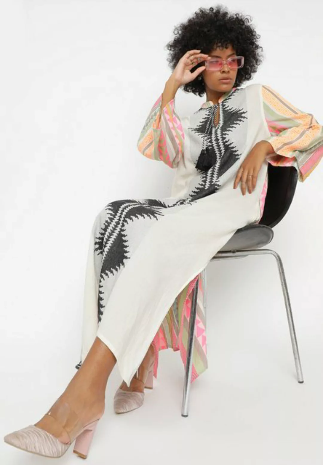 YC Fashion & Style Sommerkleid Stilvolles Kaftankleid Strand-Kleid aus 100 günstig online kaufen