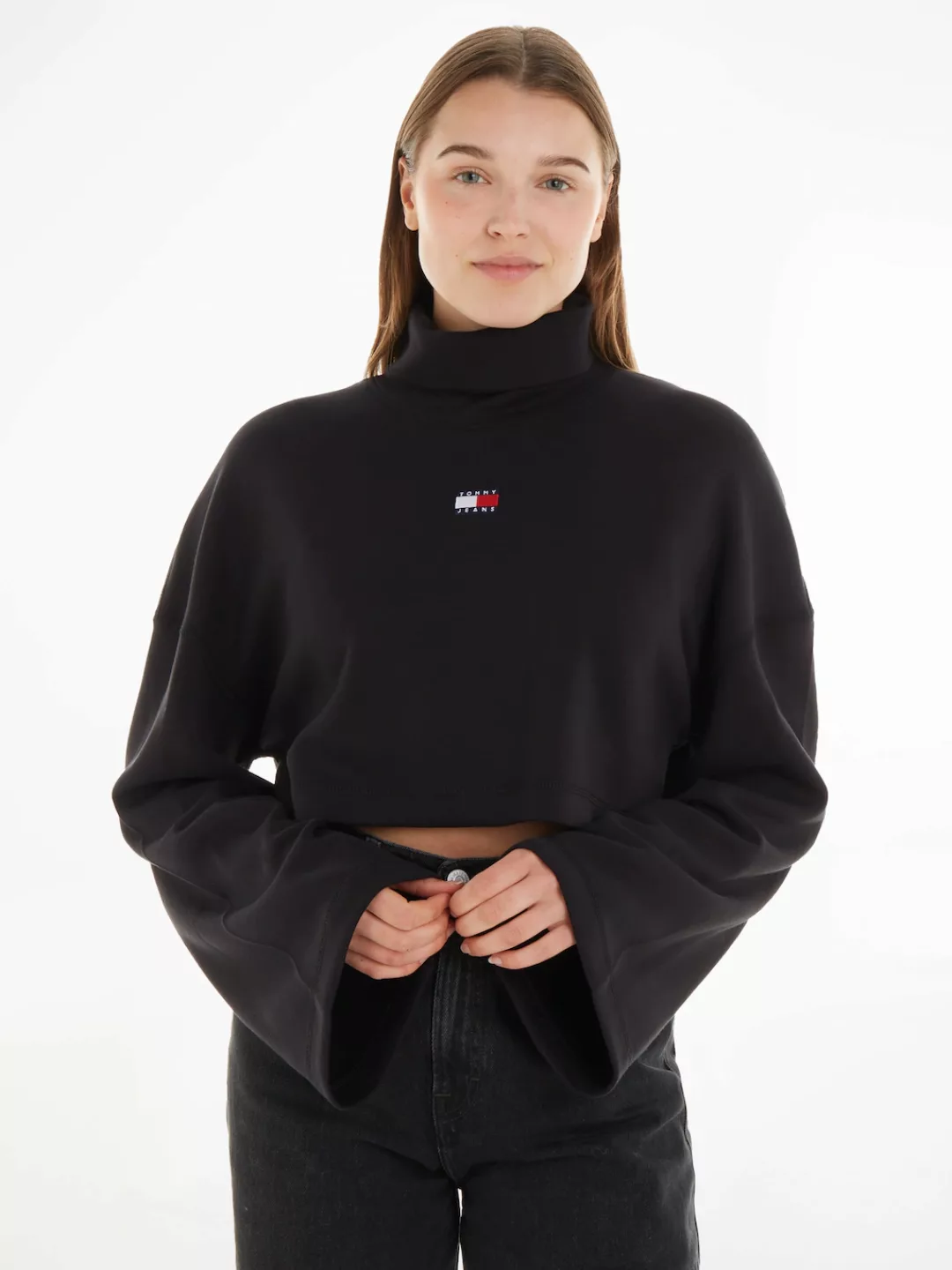 Tommy Jeans Sweatshirt "TJW RLX CRP BADGE TURTLENECK", mit Logopatch günstig online kaufen