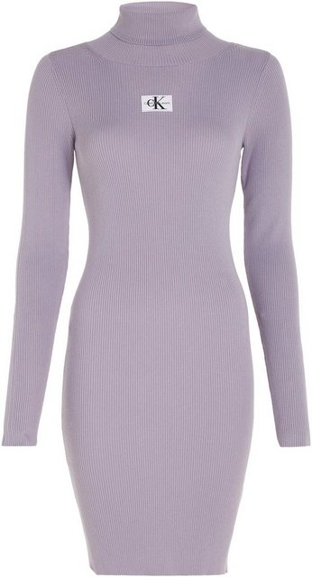 Calvin Klein Jeans Strickkleid BADGE ROLL NECK SWEATER DRESS günstig online kaufen