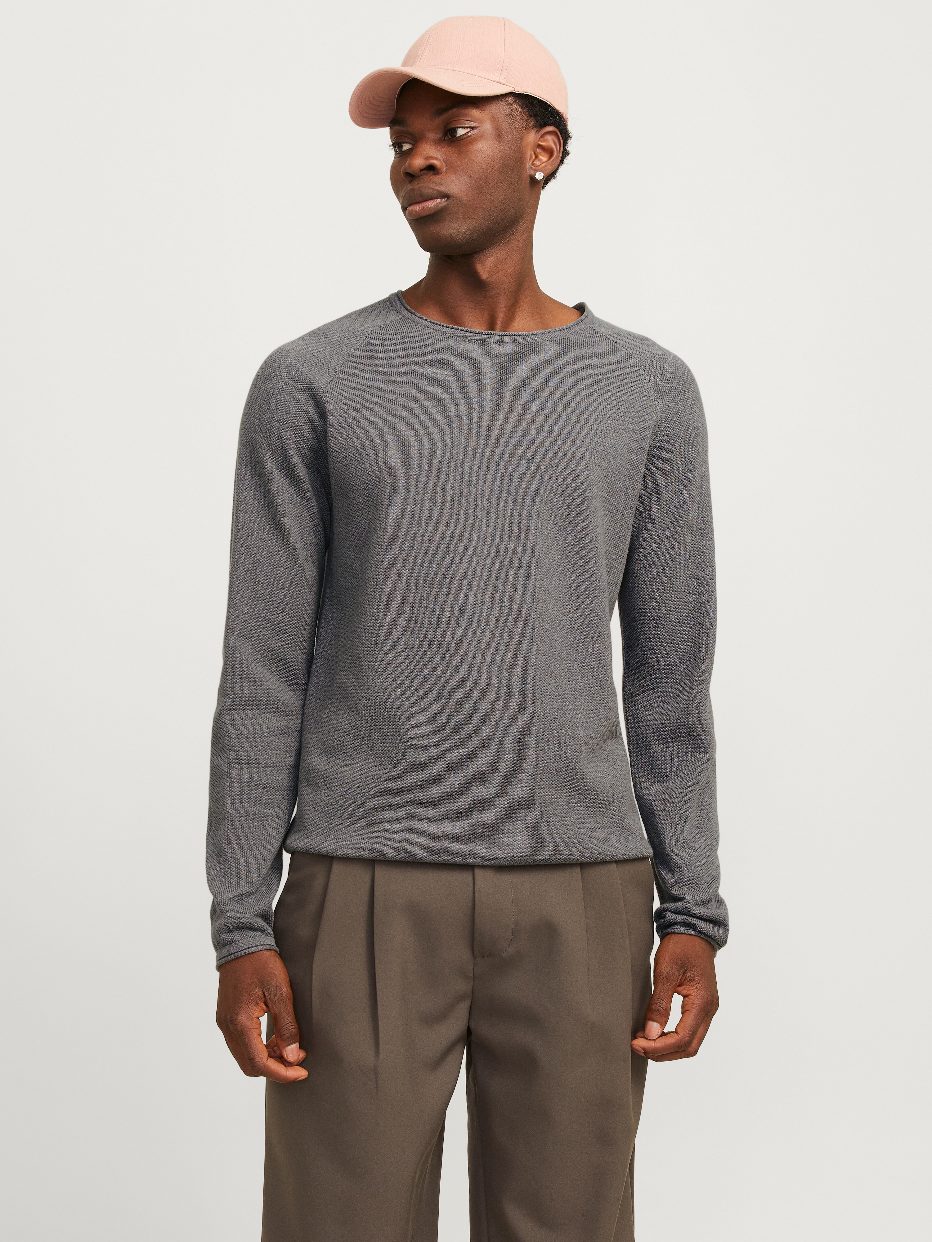 Jack & Jones Rundhalspullover "JJEHILL KNIT CREW NECK NOOS", aus Strukturst günstig online kaufen