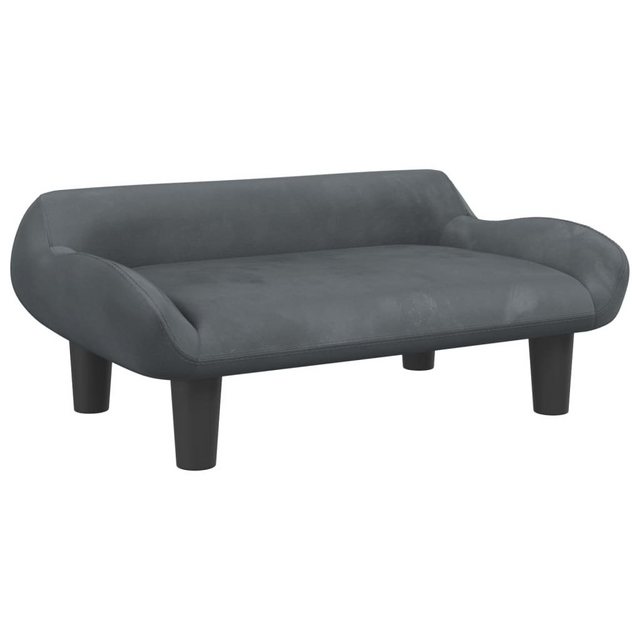 vidaXL Kindersofa Kindersofa Dunkelgrau 70x40x24 cm Samt Kindercouch Kinder günstig online kaufen