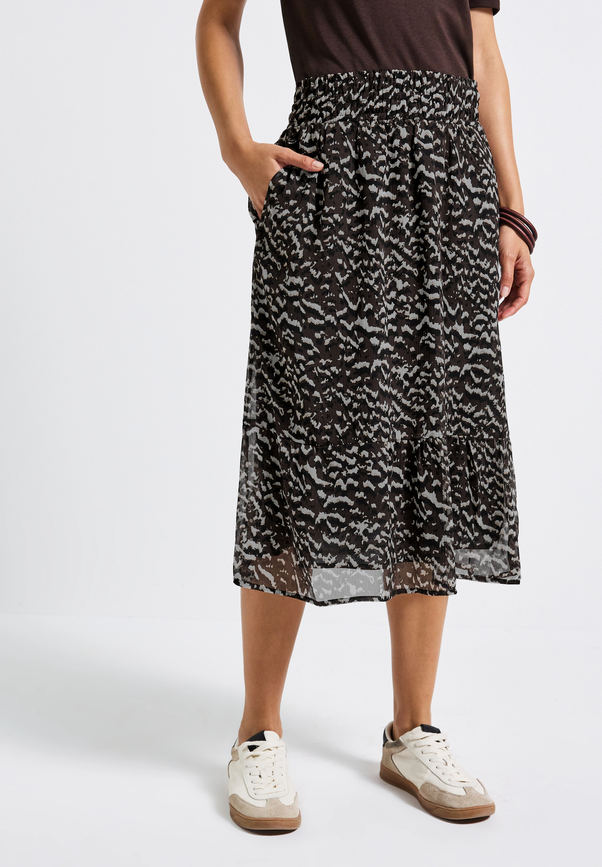 STREET ONE Midirock, mit All-Over Print günstig online kaufen