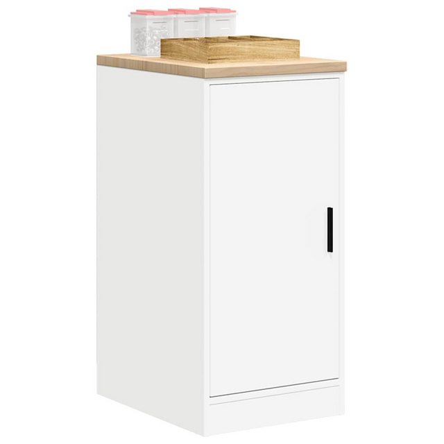 vidaXL Aktenschrank Garagen-Aufbewahrungsschrank Weiß 40x51x85 cm Massivhol günstig online kaufen