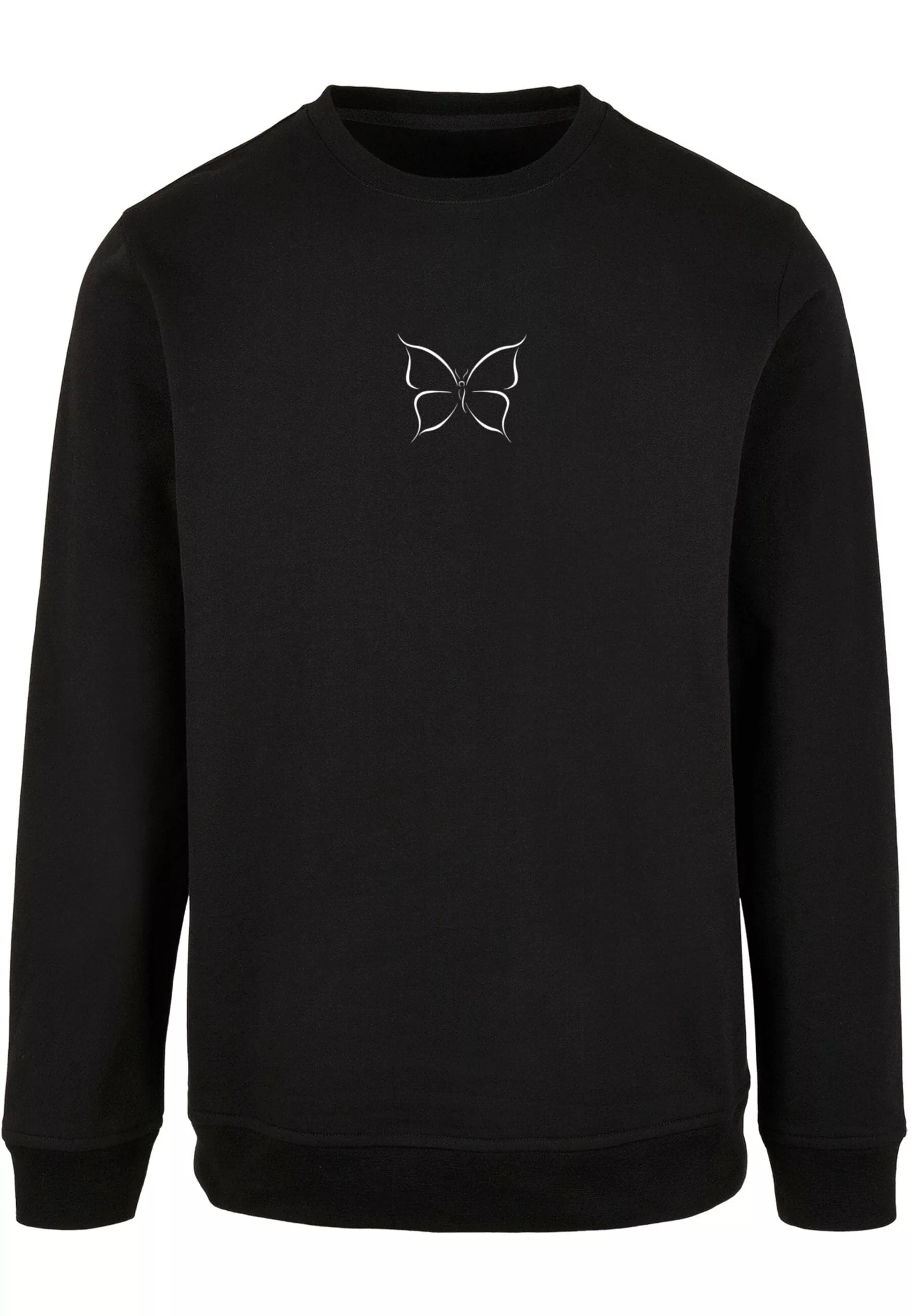 Merchcode Rundhalspullover "Merchcode Herren Butterfly Basic Crewneck" günstig online kaufen