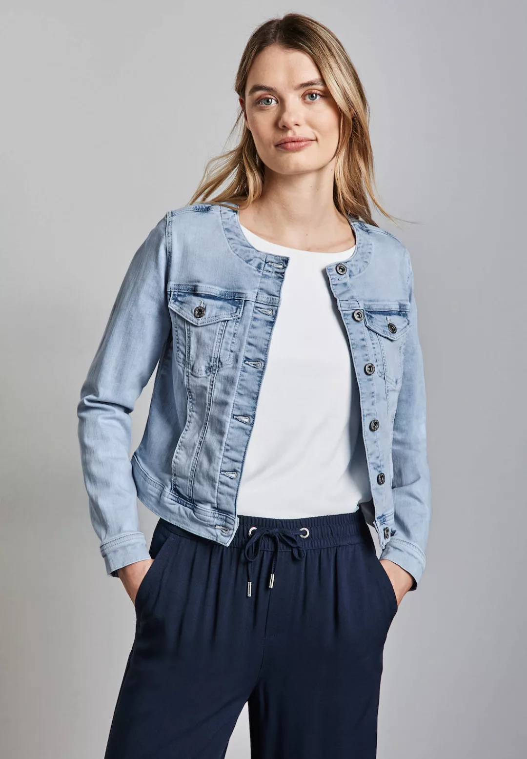 STREET ONE Jeansjacke, ohne Kapuze, mit Brusttaschen günstig online kaufen