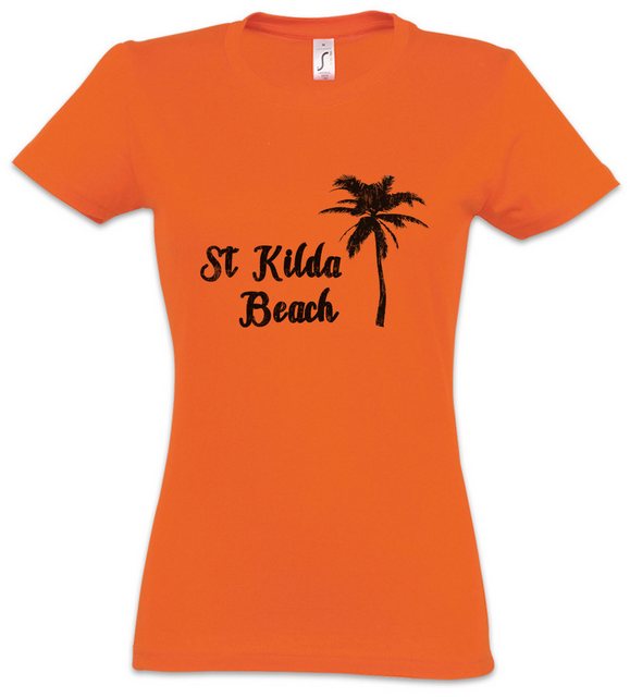 Urban Backwoods Print-Shirt St. Kilda Beach Damen T-Shirt Surfer Surfen Sur günstig online kaufen