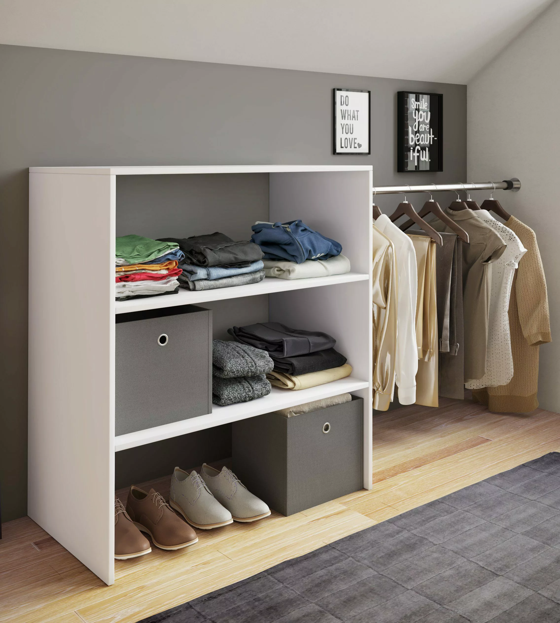VCM Kleiderschrank Offener Kleiderschrank Dachschrägen Regal günstig online kaufen